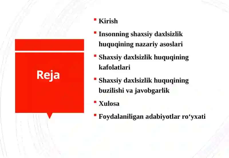 Insonning Shaxsiy Daxlsizlik Huquqi 2