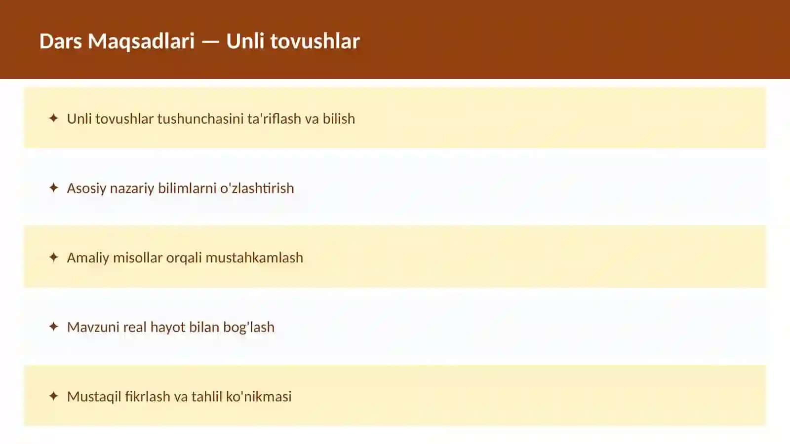 O'ZBEK TILI Fonetika asoslari 2