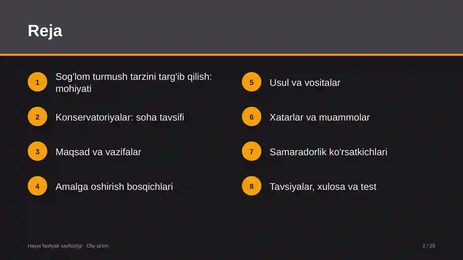 Konservatoriyalarda sog'lom turmush tarzini targ'ib qilish 2