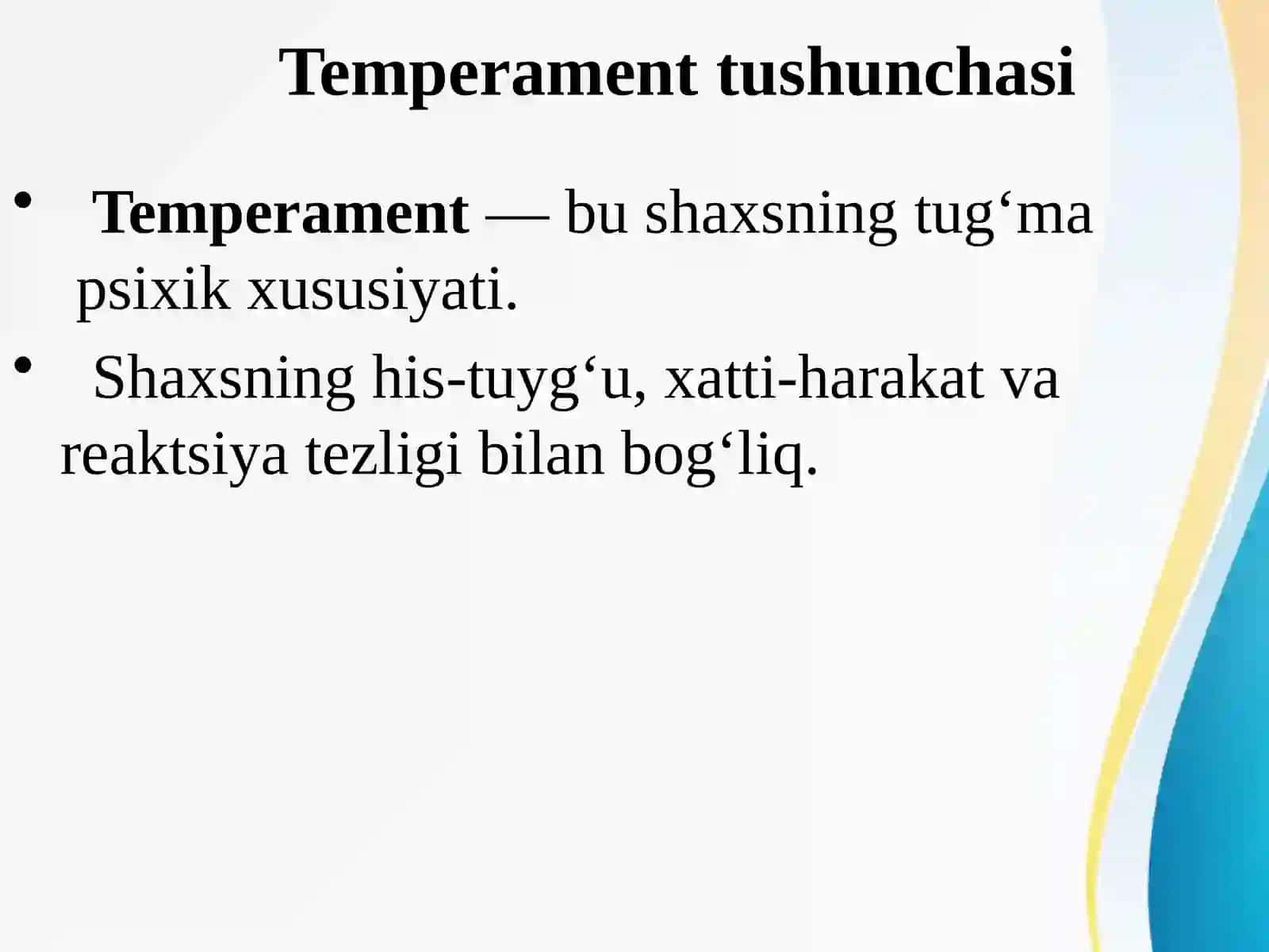 Temperament 2
