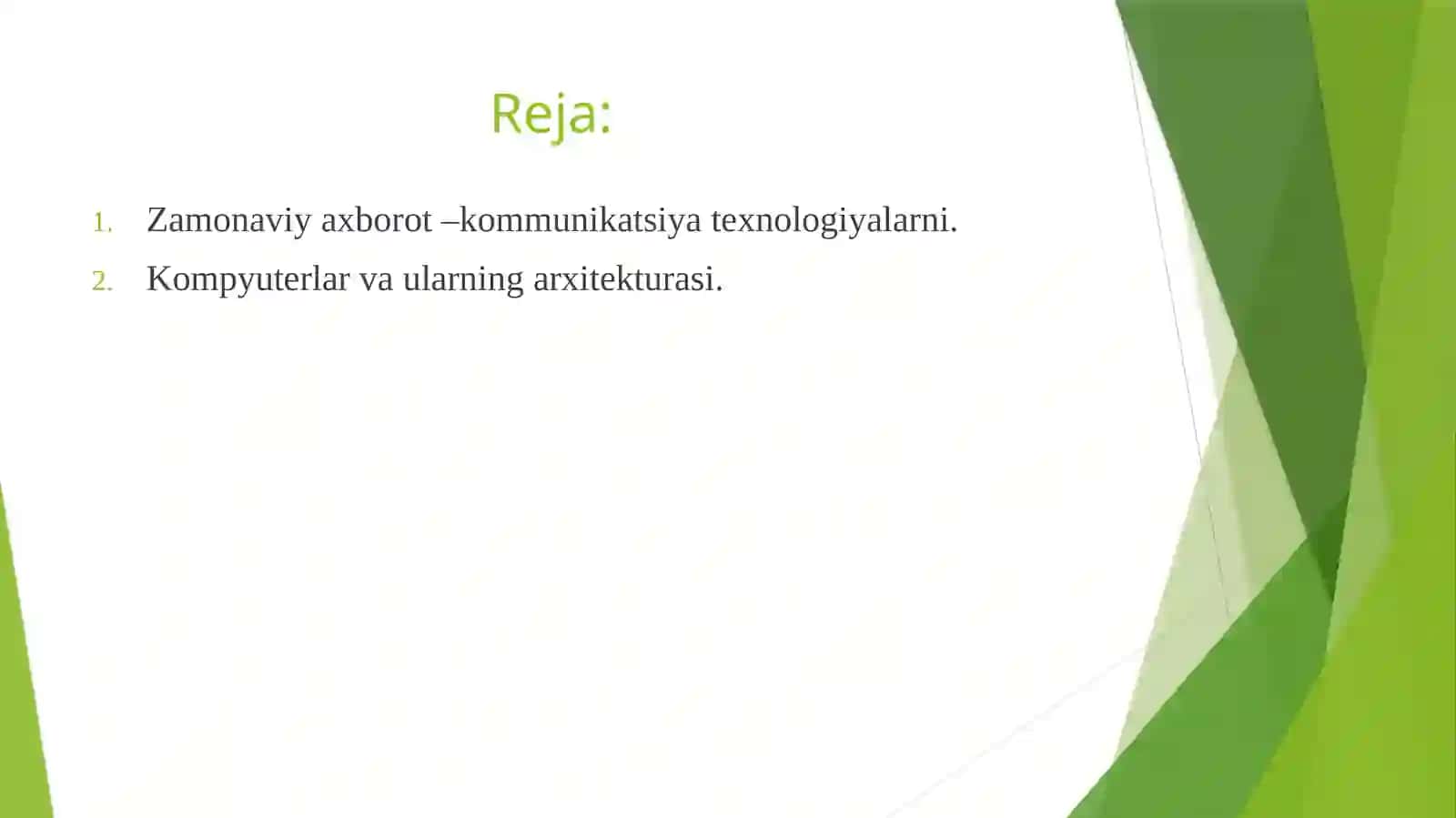 Zamonaviy axborot va kommunikatsiya texnologiyalari 2