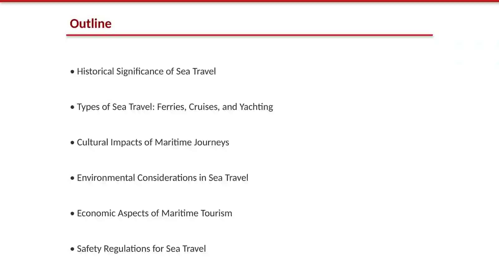 Travelling bu sea 2