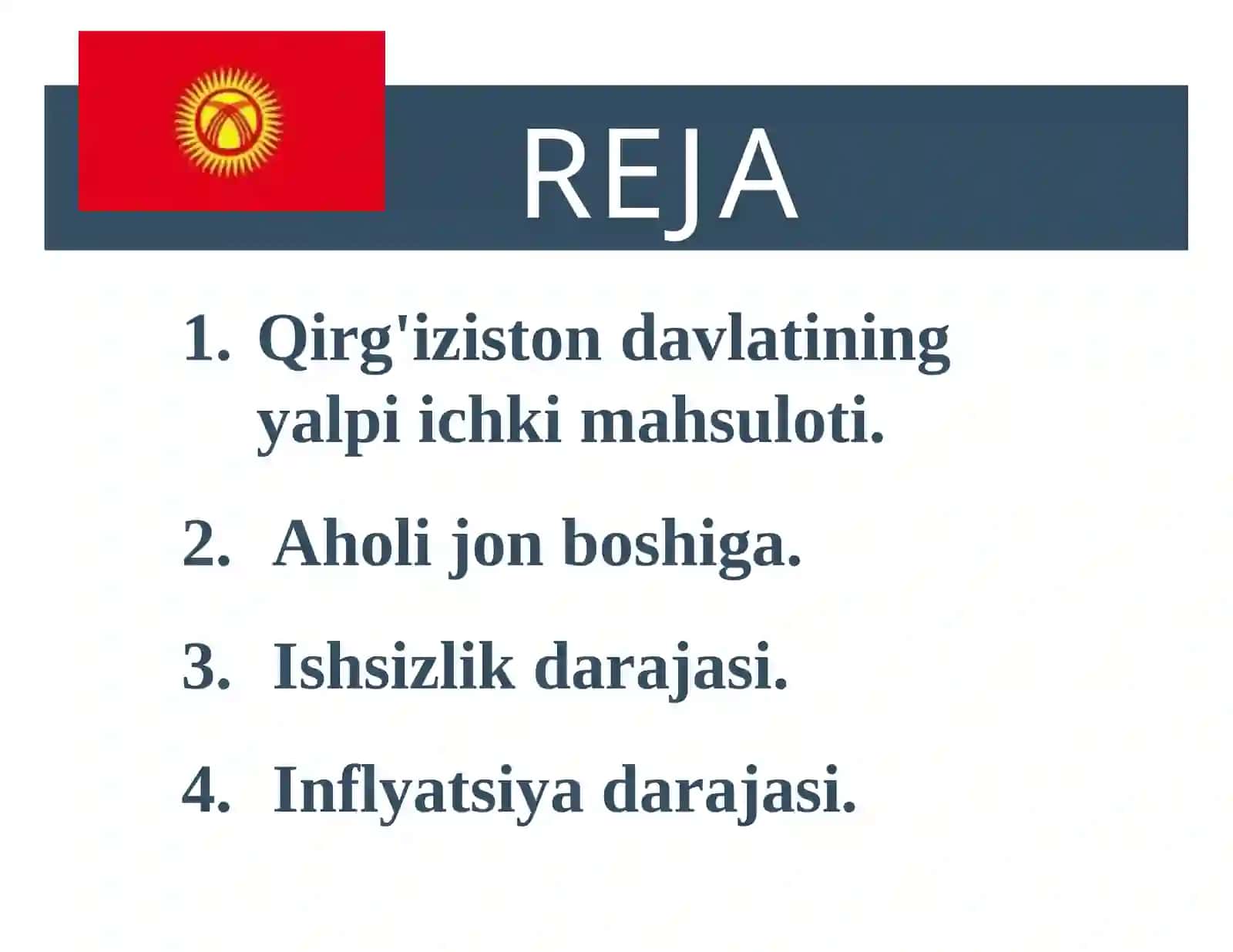 Qirg'iziston Davlatining Yalpiich Kimahsuloti 2