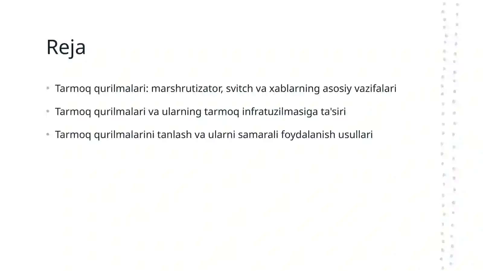 Tarmoq qurilmalari 2