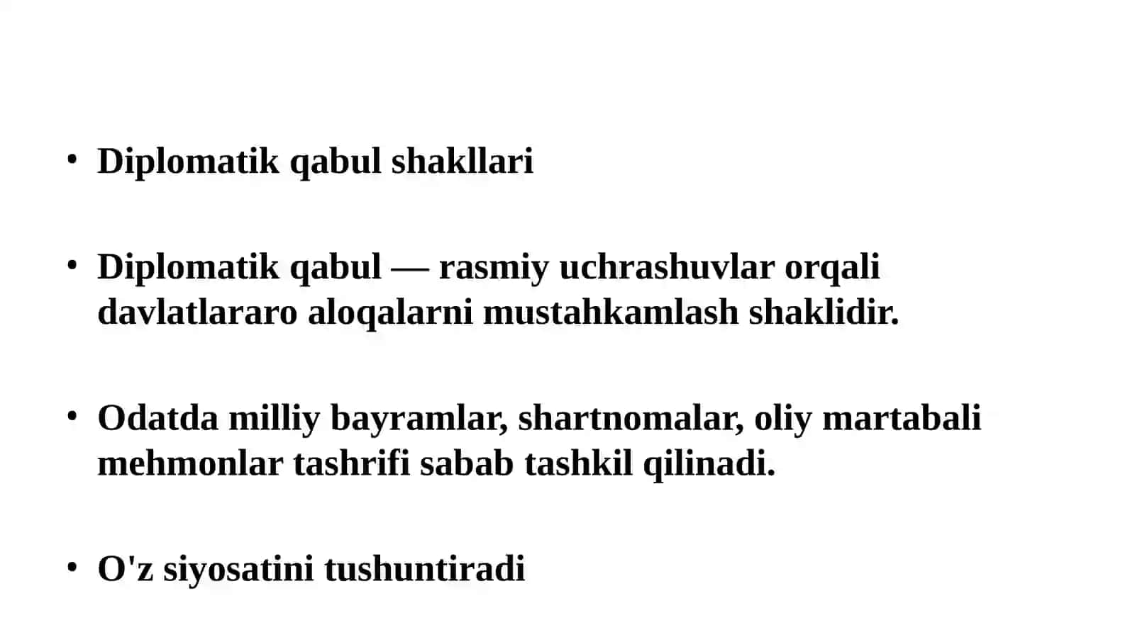 Diplomatik vakillar va ularning bayonot berish shartlari 2