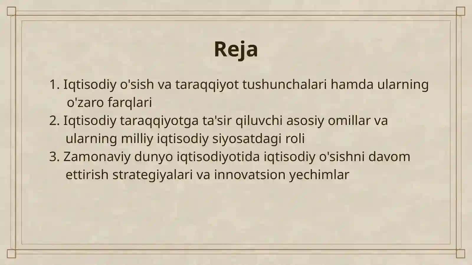 IQTISODIY TARAQQIYOT VA IQTISODIY O’SISH 2