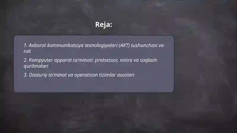 Axborot kommunikatsiya texnologiyalari va ulardan foydalanish 2