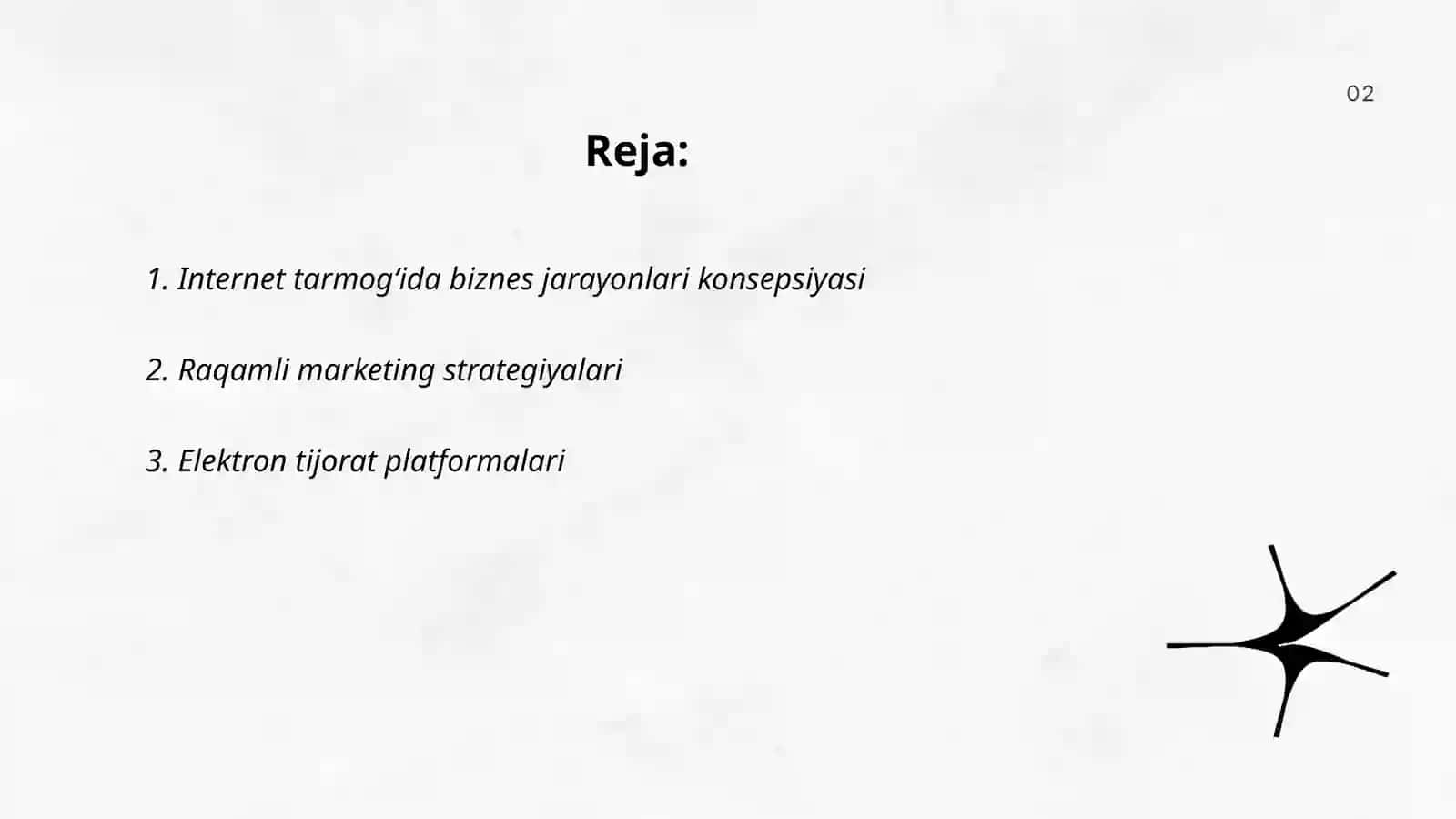 Internet tarmogʻida biznes jarayonlarni tashkil etish 2