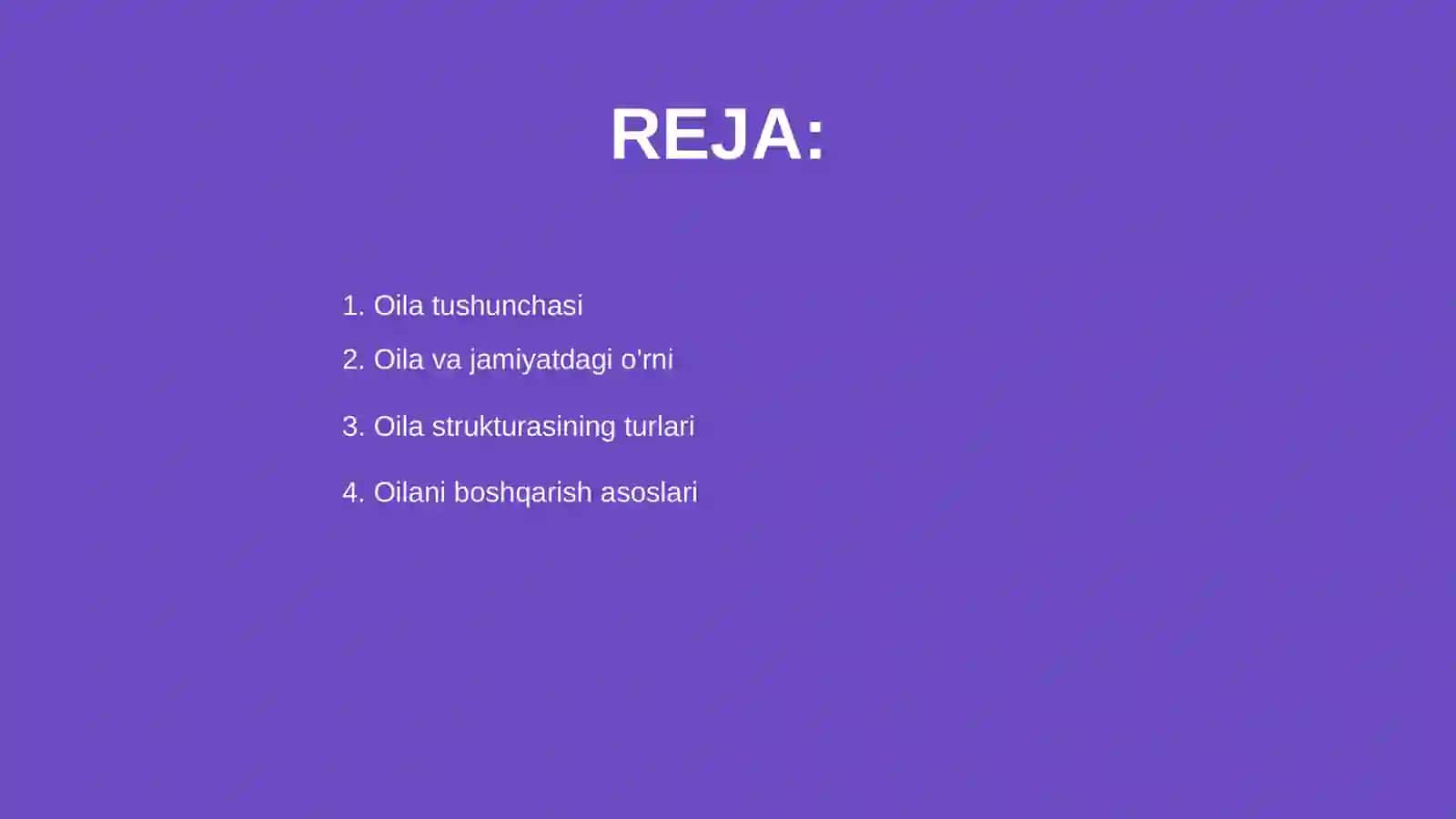 Oila jamiyatning asosiy boʼgʼini 2