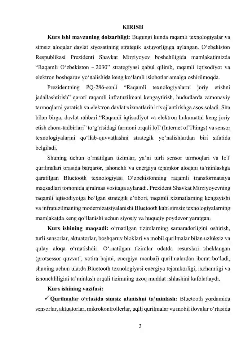 O‘RNATILGAN TIZIMLARDA BLUETOOTH TEXNOLOGIYASI 2
