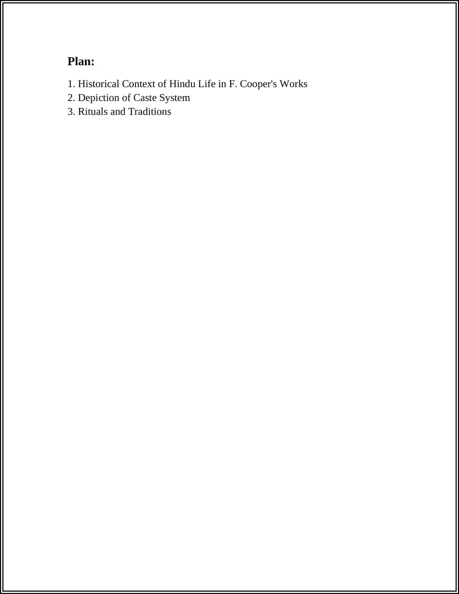 MUSTAQIL ISH Theme: HINDU LIFE DESCRIPTION IN THE WORKS OF F.COOPER 2