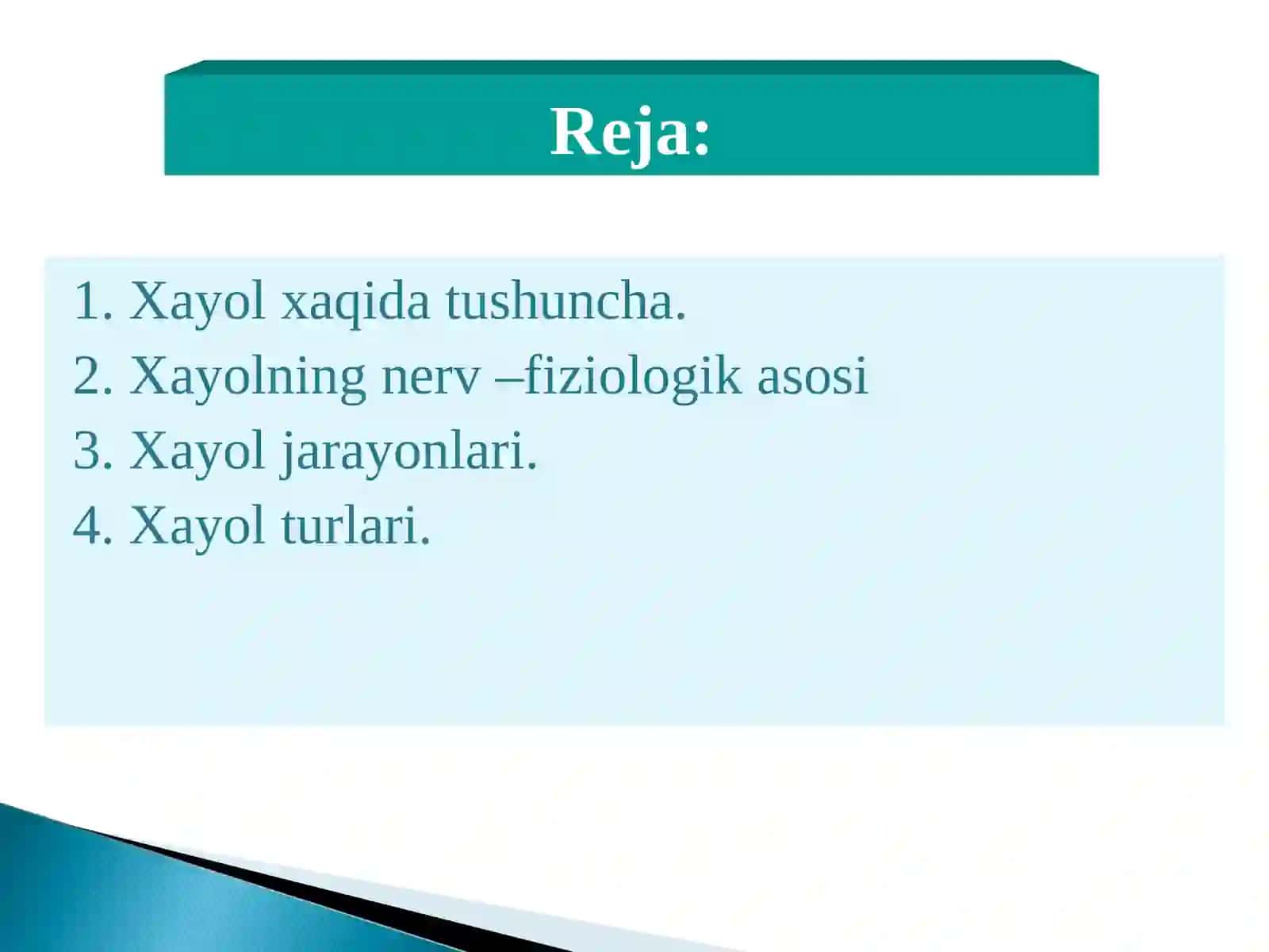 Xayol-psixik jarayon sifatida 2