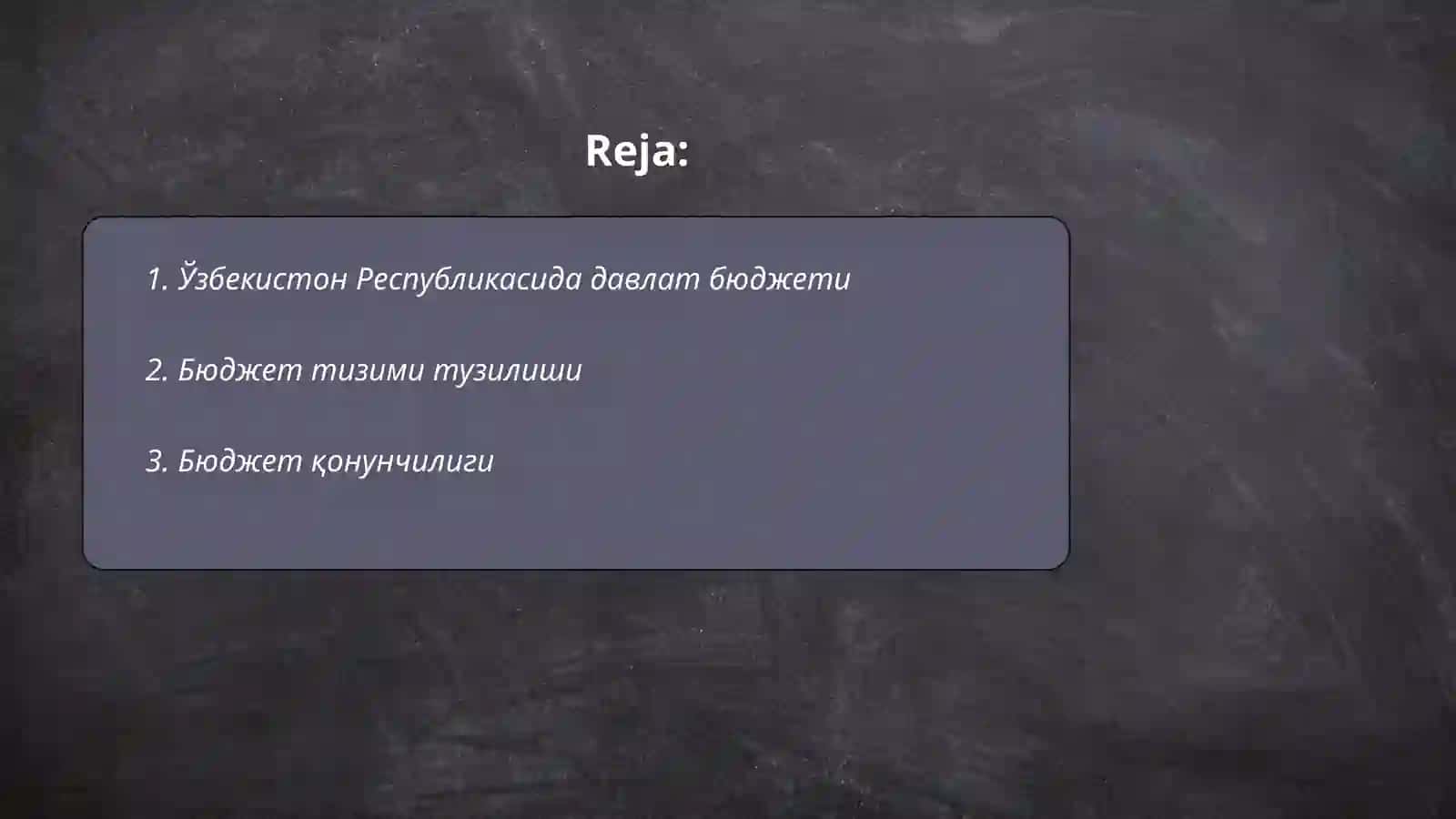 Ўзбекистон Республикасида давлат бюджети 2