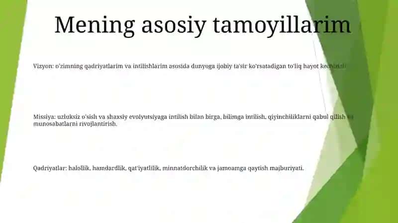 Mening Hayot Falsafam 2