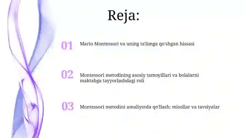 Mario Montessori va uning ta'limga qo'shgan hissasi 2