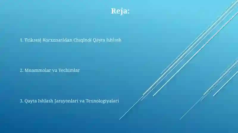 Trikataj korxonasining ekologik chiqindilarini qayta ishlash 2