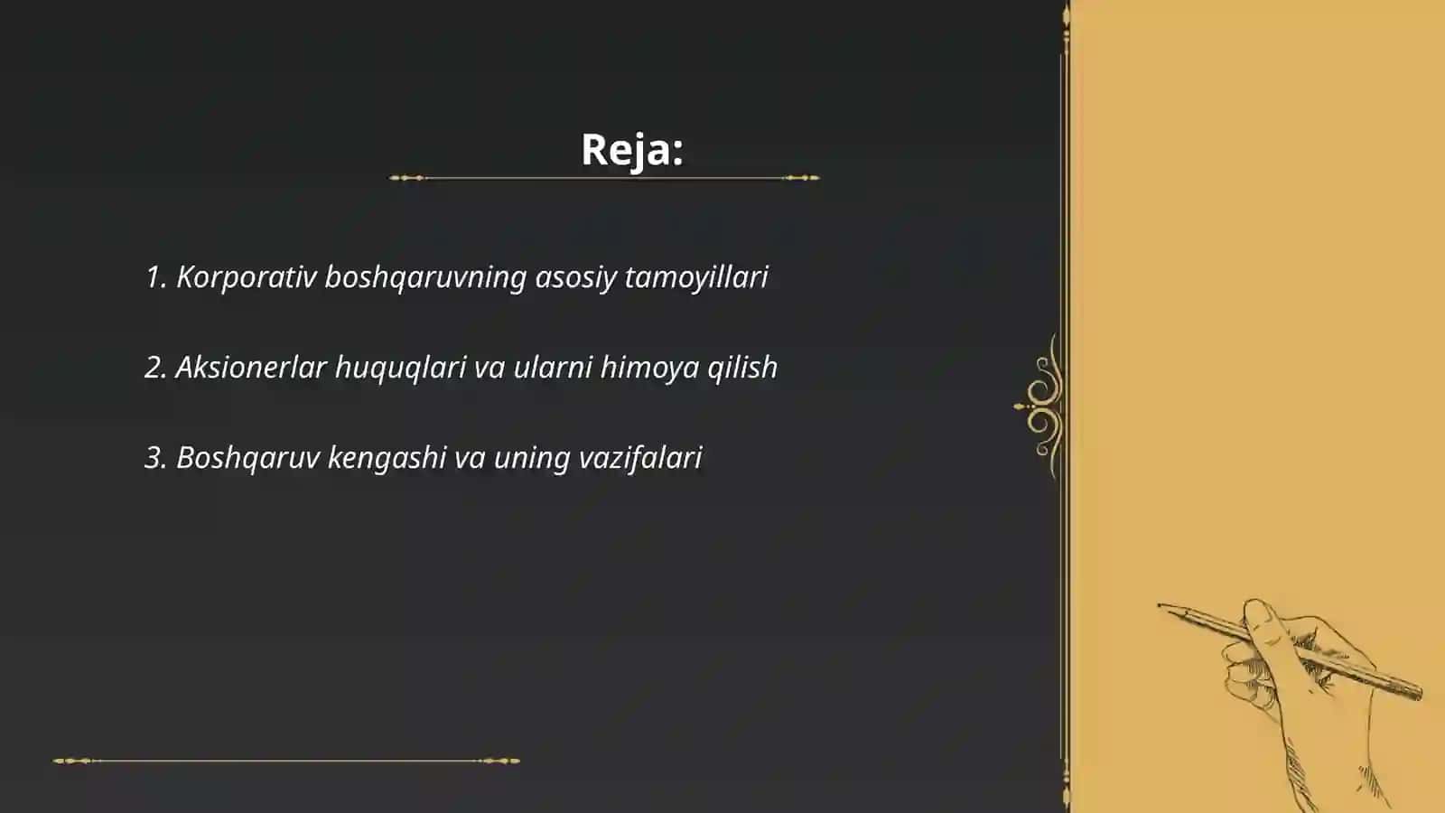 Korporativ boshqaruv kodekslari 2