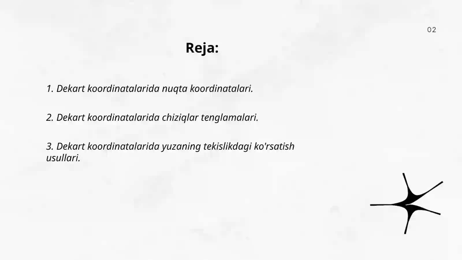 Dekart koordinatalar sistemasi 2