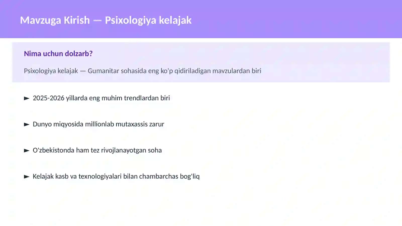 Psixologiya kelajak 2