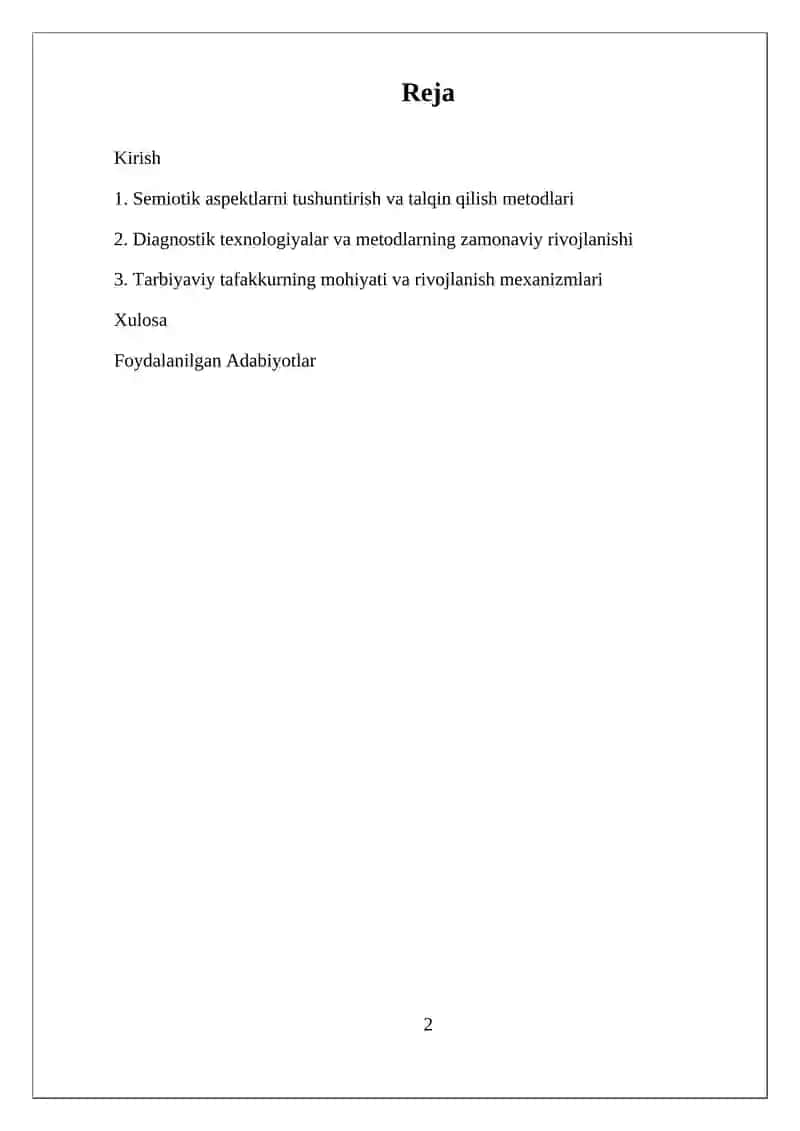 DIAGNOSTIK TADQIDOTLARNING TUZILISHI 2