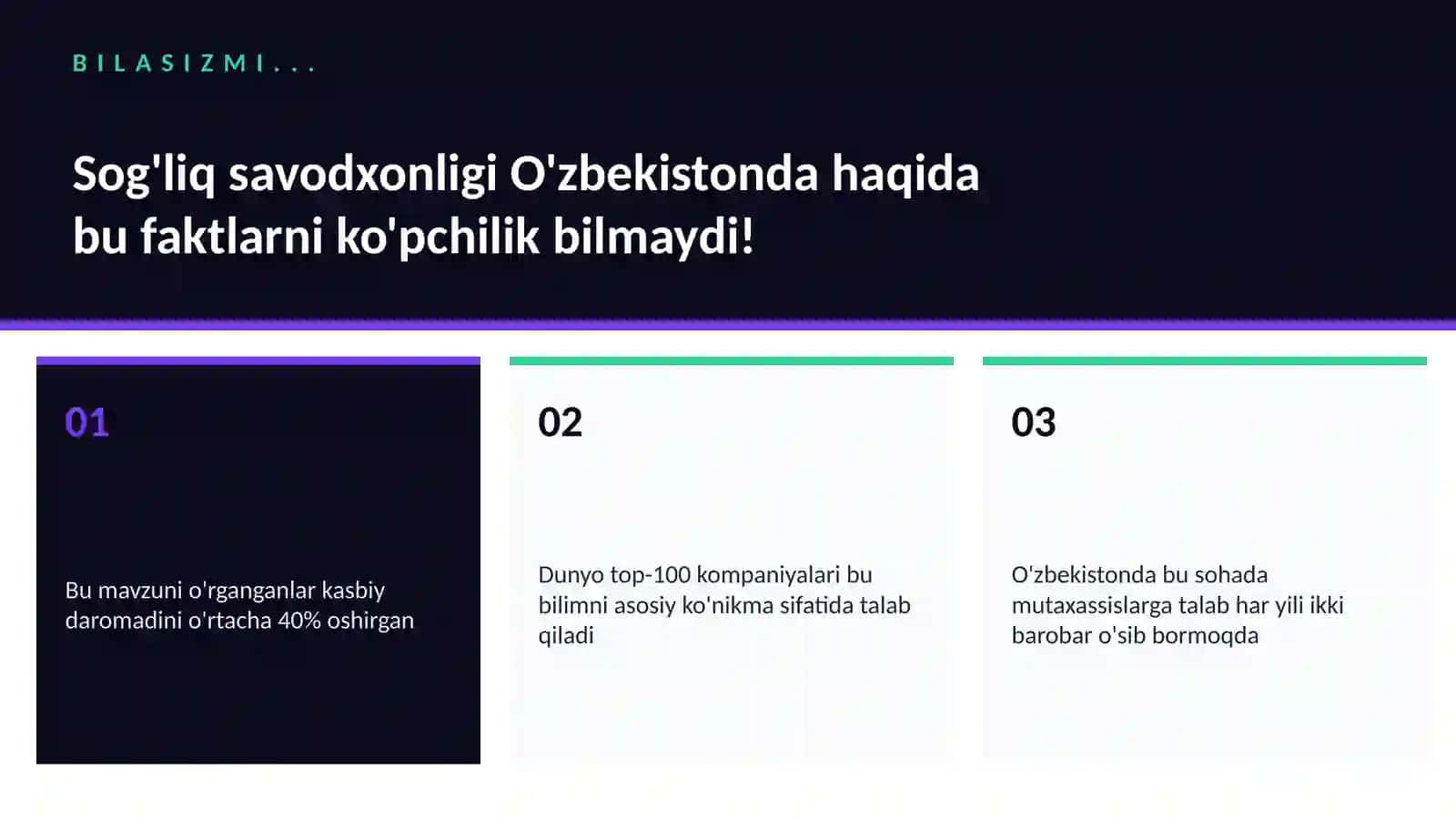 Sog'liq savodxonligi O'zbekistonda 2