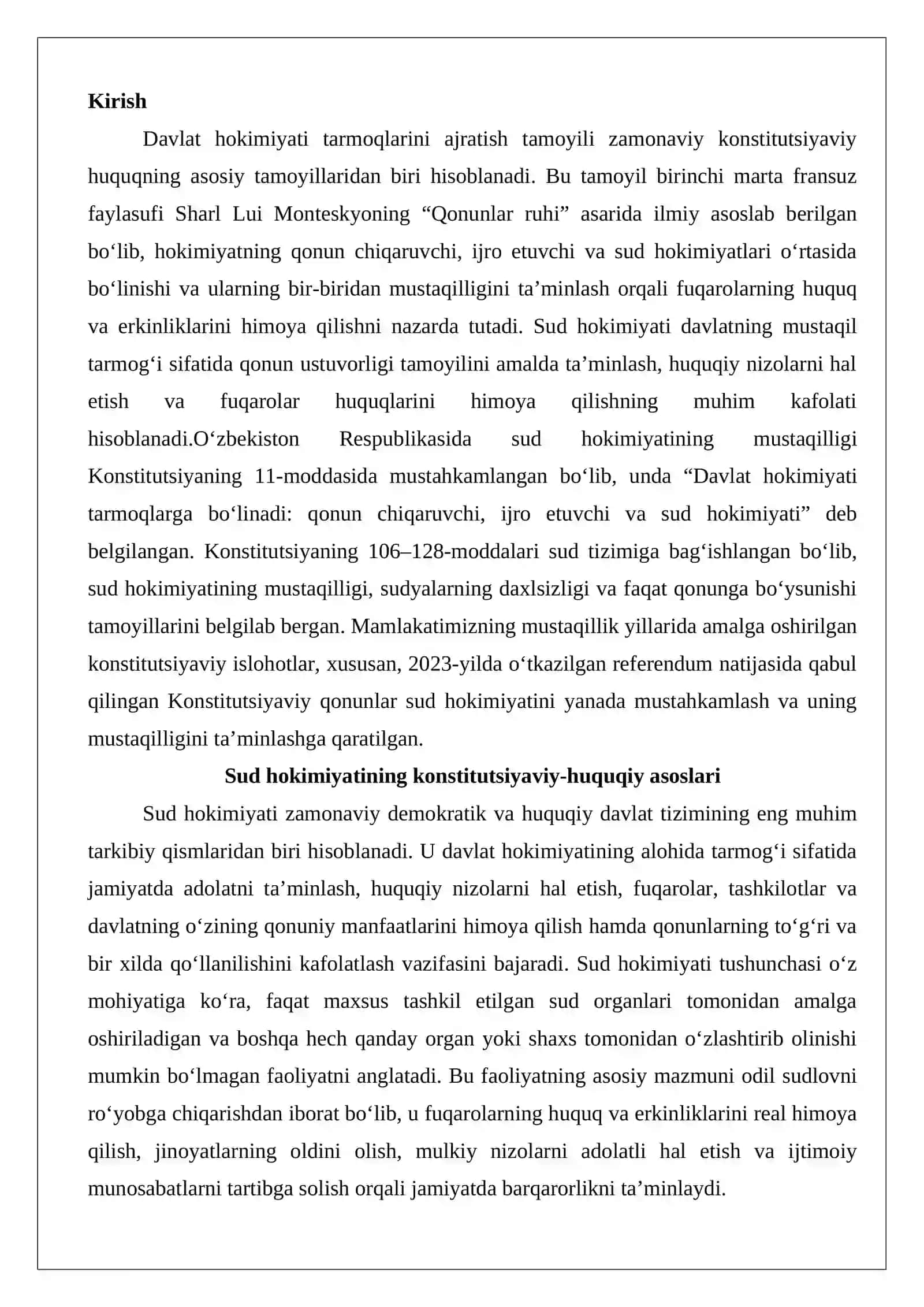Sud – davlat hokimiyatining mustaqil tarmog‘i 2