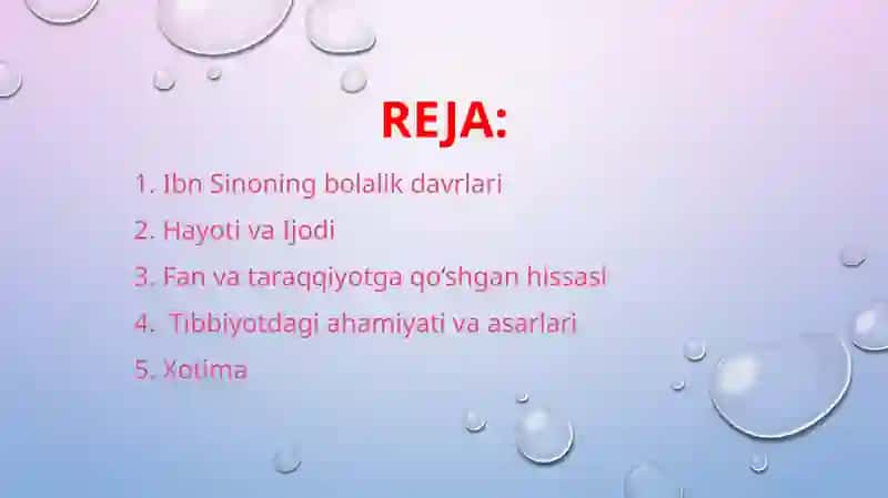 Abu Ali ibn Sinoning hayoti, ijodi va faoliyati 2