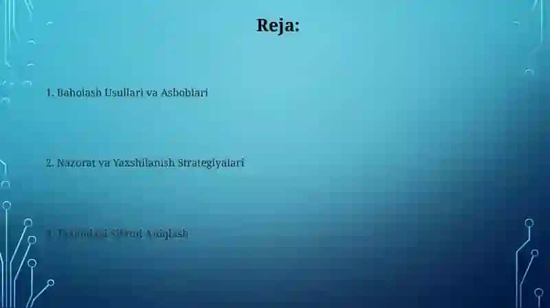 Baholash Usullari va Asboblari 2