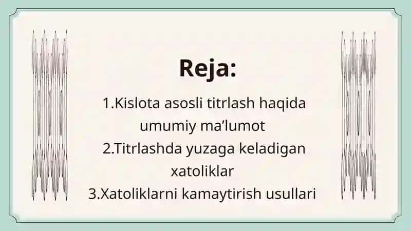 Kislota asosli titrlashning xatoliklari 2
