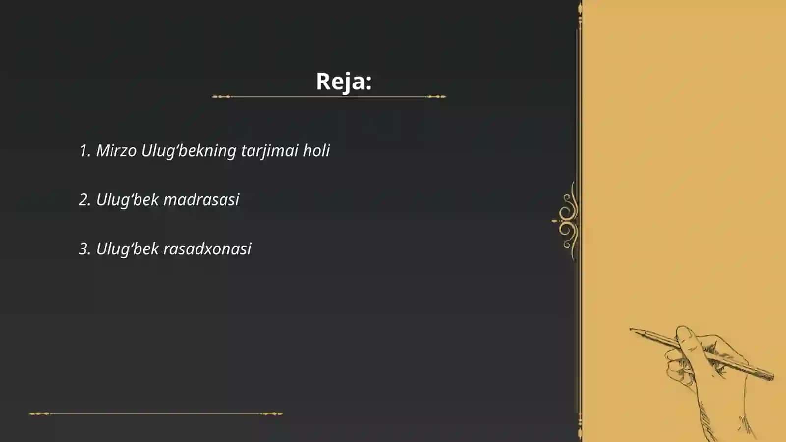 Mirzo Ulug‘bekning Tarjimai Holi 2