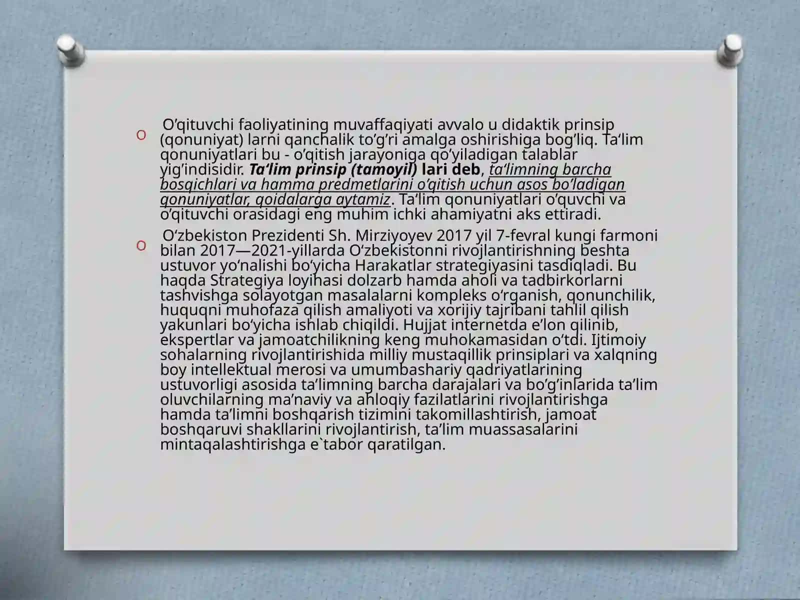 TA’LIM JARAYONINING QONUNIYATLARI VA TAMOYILLARI 2