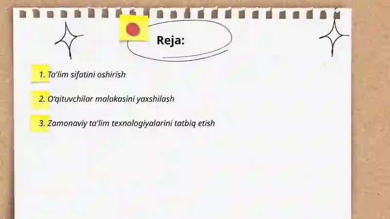 Ta’lim sifatini oshirish 2
