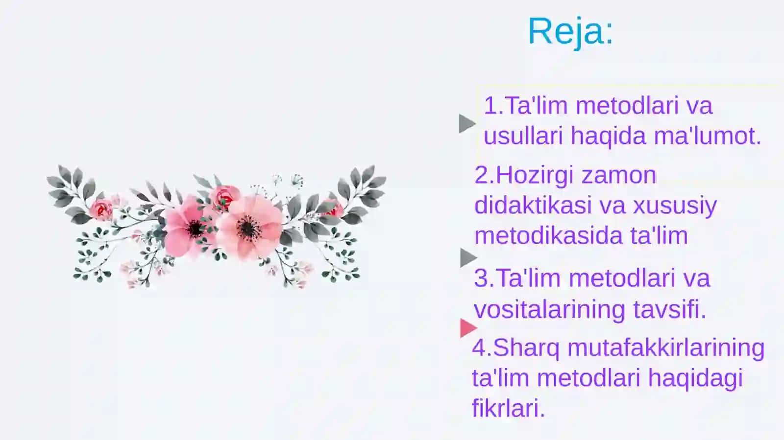 Ta'lim metodlari haqida slayd 2