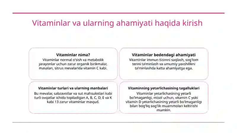 Vitaminlar va ularning ahamiyati 2