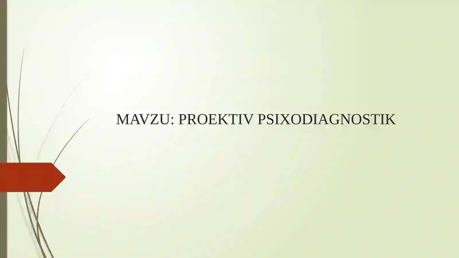 PROEKTIV PSIXODIAGNOSTIK 2
