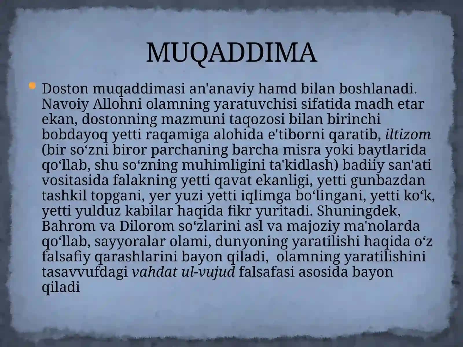“SAB'AI SAYYOR”DOSTONI 2