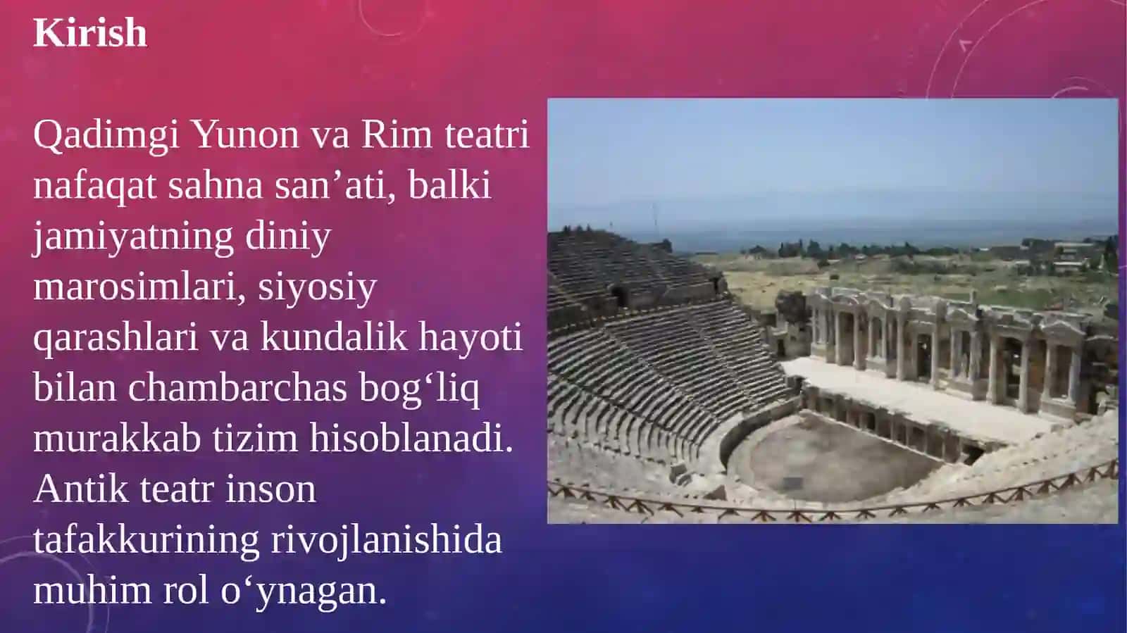 Qadimgi Yunon va Rim teatri 2