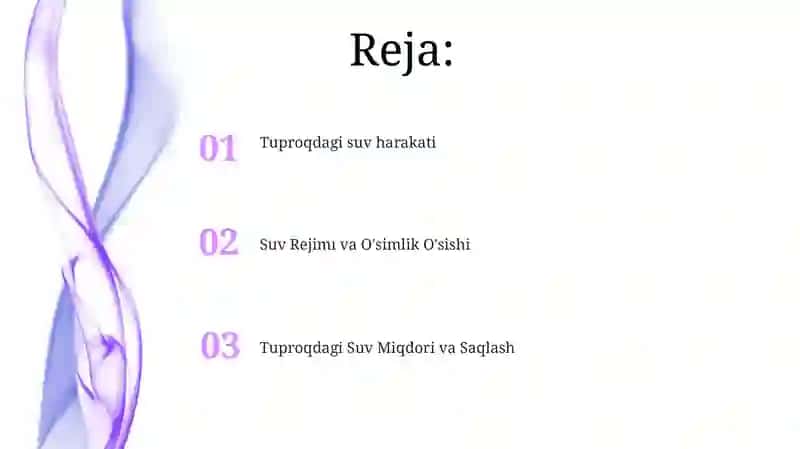 Tuproqning suv xossalari va suv rejimi 2