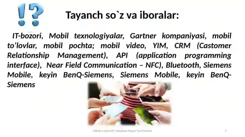 Mobiltexnologiyalar 2