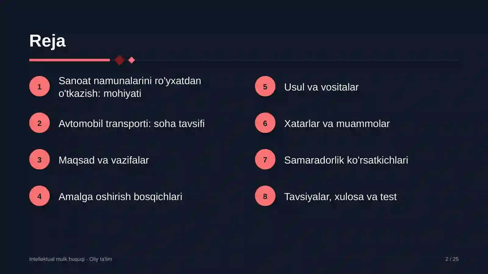 Sanoat namunalarini ro'yxatdan o'tkazish: mohiyati 2