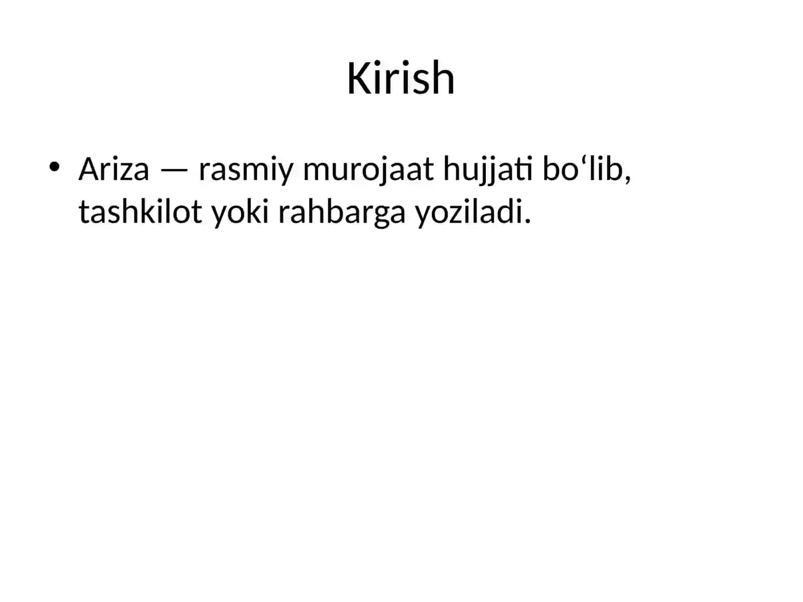 ARIZA VA UNING AHAMIYATI 2