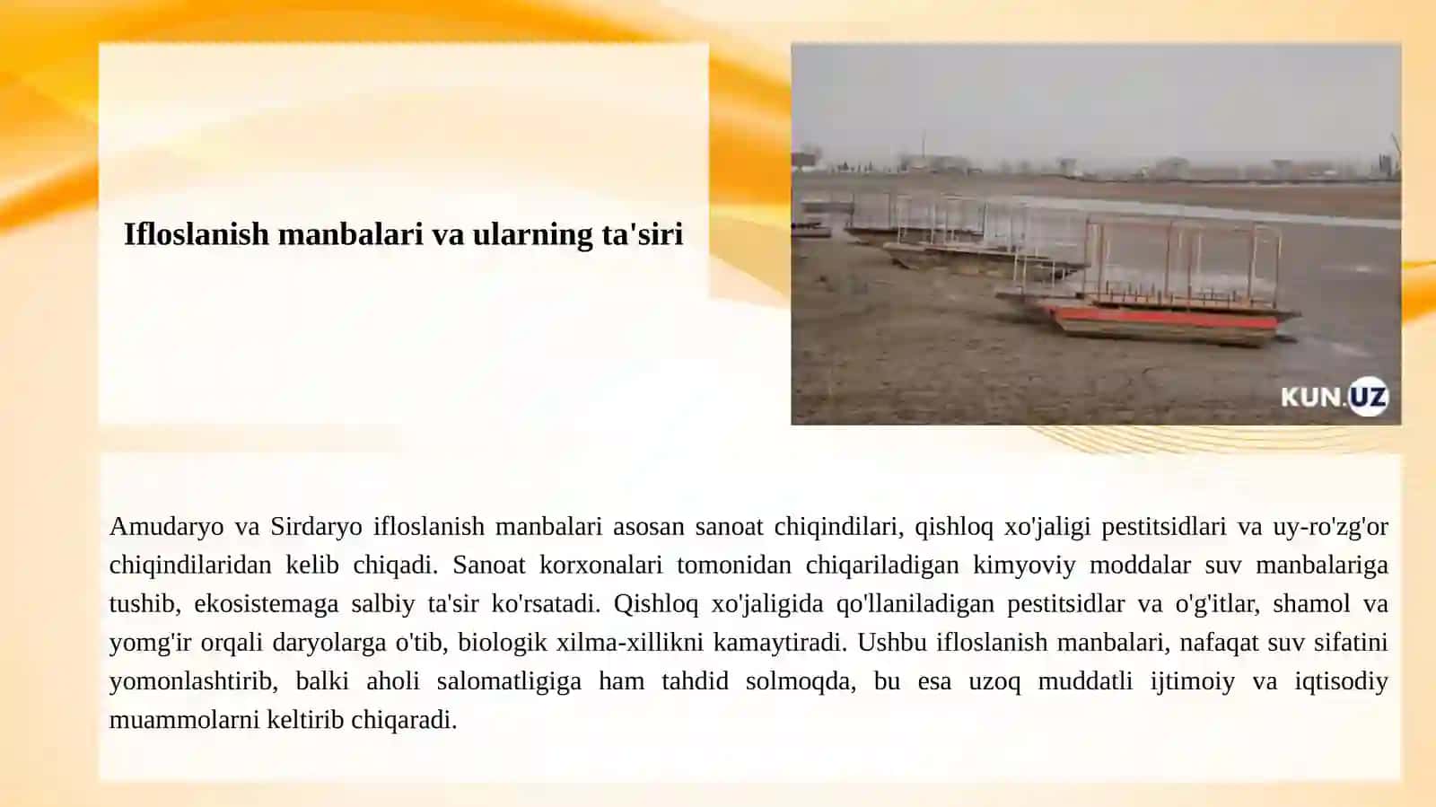 Amudaryo va Sirdaryo ifloslanish muommolari haqida 2