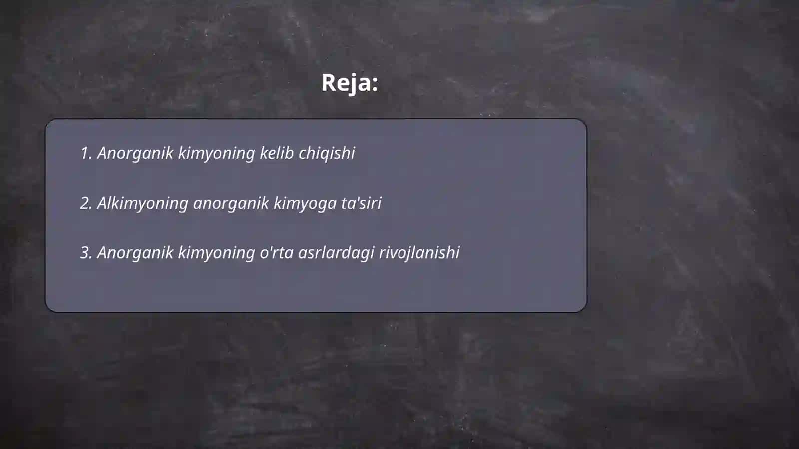 Anorganik kimyo tarixi va rivojlanishi 2
