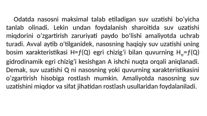 Nasoslar va Nasoslash 2