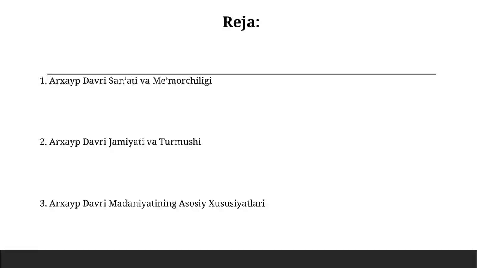 Arxayp davridagi madaniyat 2