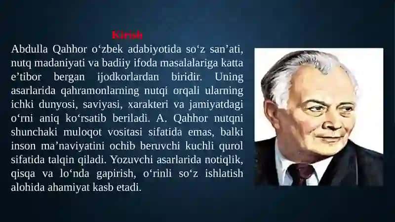 A.Qahhor asarlarida nutqva notiqlik masalalari 2