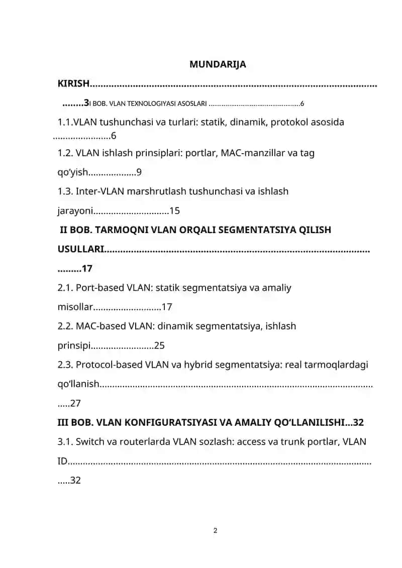 VLAN texnologiyasi orqali tarmoqni segmentatsiya qilish usullari 2