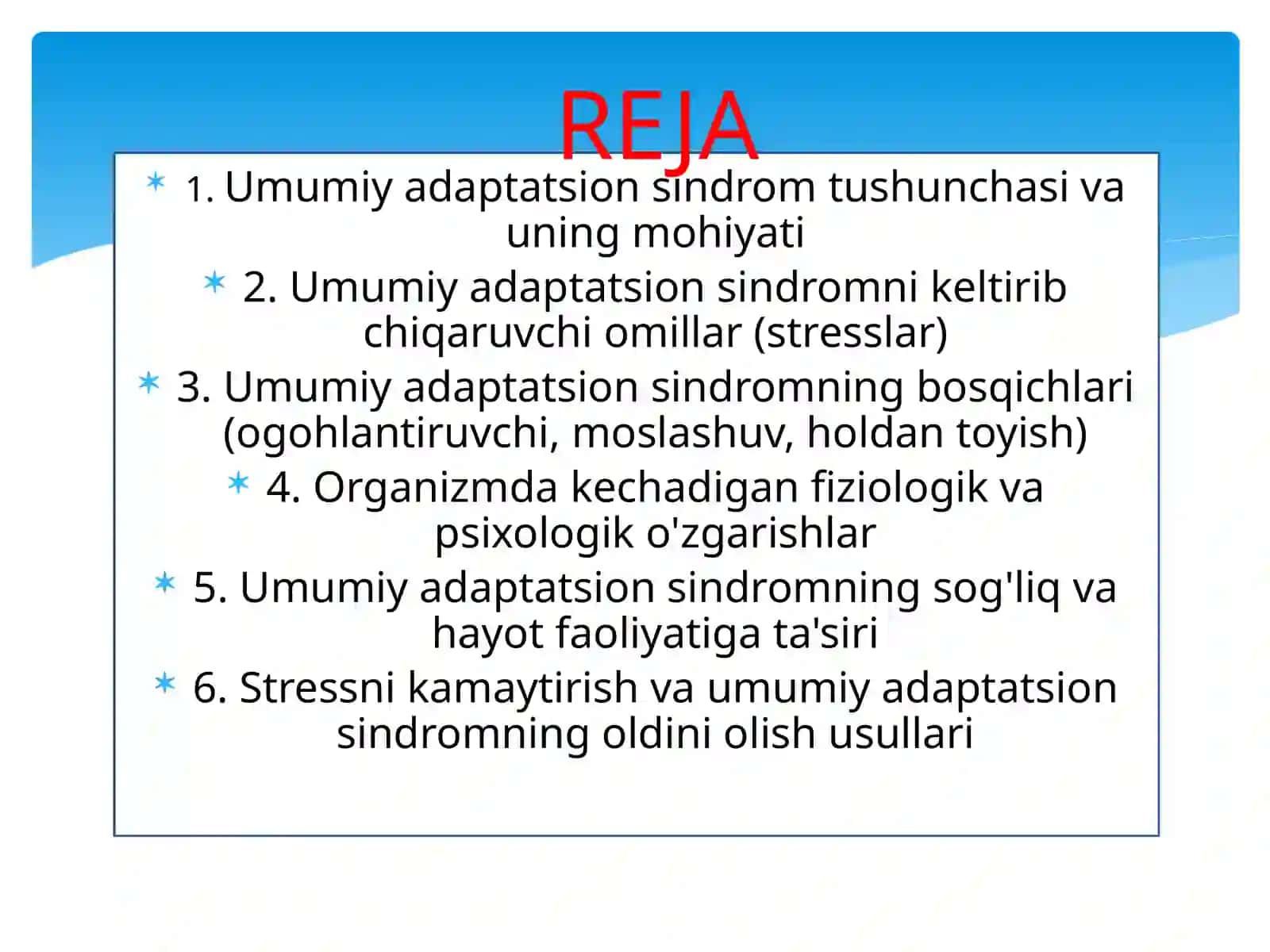 Umumiy adaptatsion sindrom’’mavzusi 2