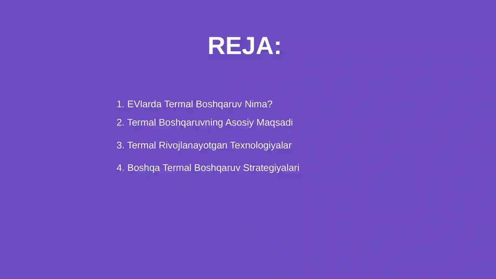 EV'larda termal boshqaruv strategiyalari 2