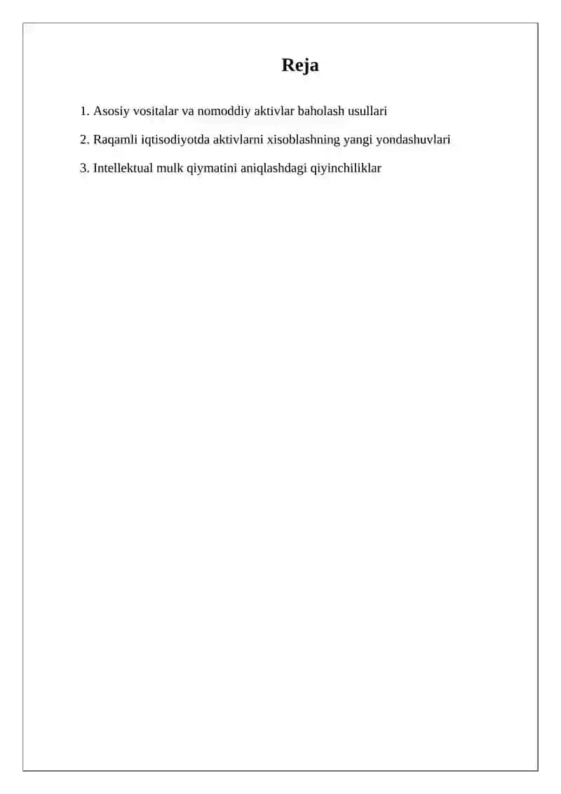 Asosiy vositalar va nomoddiy aktivlar xisobi 2